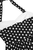 Rode Halter Polka Dots 1950s Jurk