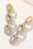 Afbeelding in Gallery-weergave laden, Metalen ketting strass oorbellen