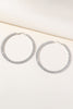Afbeelding in Gallery-weergave laden, Zilveren glitter strass ronde oorbellen