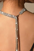 Afbeelding in Gallery-weergave laden, Sprankelende zilveren lange kristallen kraag ketting