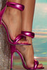 Afbeelding in Gallery-weergave laden, Fuchsia enkelband sandaal met hoge hak