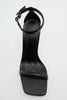 Afbeelding in Gallery-weergave laden, Zwarte enkelband sandaal met hoge hak