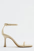 Afbeelding in Gallery-weergave laden, Zwarte enkelband sandaal met hoge hak