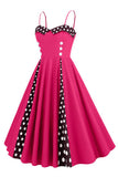 Polka Dots Black Swing 1950s Jurk met Mouwloos