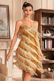 Grijze Spaghetti Bandjes Gefranjerd Roaring 20s Great Gatsby Jurk