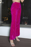 Fuchsia Vrouwen Pak Broek