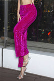 Fuchsia Vrouwen Pak Broek