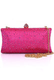 Sprankelende Fuchsia Rhinestone Evening Party handtas