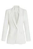 Witte revers met inkeping dames blazer