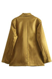 Gouden Lange Mouwen Dames Blazer