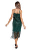 Afbeelding in Gallery-weergave laden, Blozen omzoomde Spaghetti bandjes jaren 1920 Gatsby jurk