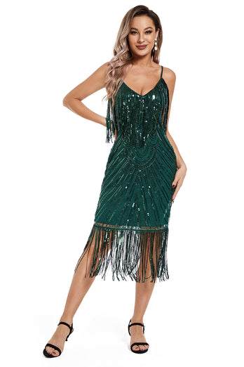 Blozen omzoomde Spaghetti bandjes jaren 1920 Gatsby jurk