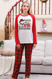Rode geruite bijpassende familie kerst pyjama sets