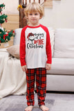 Rode geruite bijpassende familie kerst pyjama sets