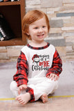 Rode geruite bijpassende familie kerst pyjama sets