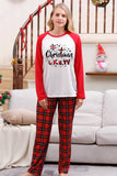 Rode geruite bijpassende familie kerst pyjama sets