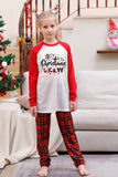 Rode geruite bijpassende familie kerst pyjama sets