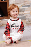 Rode geruite bijpassende familie kerst pyjama sets