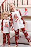 Plaid Matching Familie Kerst Pyjama met Sneeuwvlok