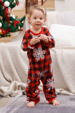 Plaid Matching Familie Kerst Pyjama met Sneeuwvlok