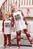 Plaid Matching Familie Kerst Pyjama met Sneeuwvlok