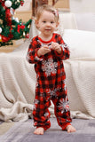 Plaid Matching Familie Kerst Pyjama met Sneeuwvlok