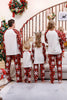 Afbeelding in Gallery-weergave laden, Rode geruite bijpassende familie kerstpyjama met sneeuwvlok