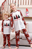Plaid Matching Familie Kerst Pyjama met Sneeuwvlok