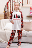 Plaid Matching Familie Kerst Pyjama met Sneeuwvlok