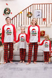 Rode Print Kerst Familie Bijpassende Nachtkleding Pyjama Sets met Plaid