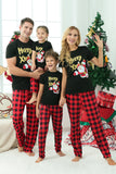 Zwart & Rood Geruite Familie Kerst Pyjama met Korte Mouwen