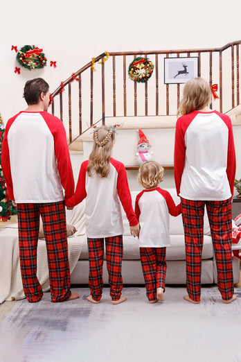 Bijpassende familie kerst rode geruite pyjama