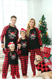 Print Familie Kerst Pyjama met Rode Plaid