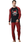 Print Familie Kerst Pyjama met Rode Plaid