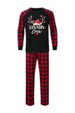 Print Familie Kerst Pyjama met Rode Plaid