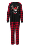 Print Familie Kerst Pyjama met Rode Plaid