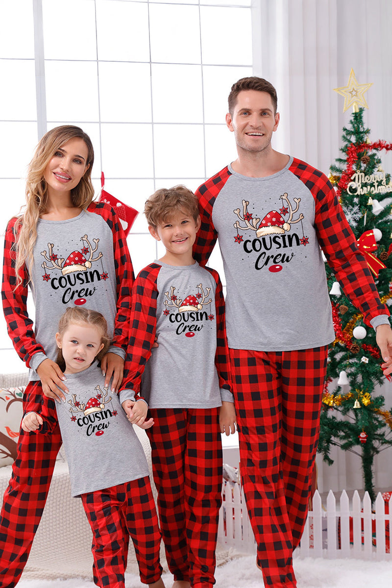Afbeelding in Gallery-weergave laden, Print Familie Kerst Pyjama met Rode Plaid