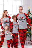 Print Familie Kerst Pyjama met Rode Plaid