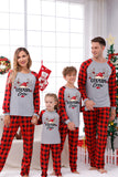 Print Familie Kerst Pyjama met Rode Plaid