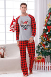 Print Familie Kerst Pyjama met Rode Plaid