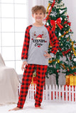 Print Familie Kerst Pyjama met Rode Plaid