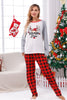 Afbeelding in Gallery-weergave laden, Plaid Kerst Matching Familie Print Pyjama