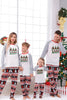 Afbeelding in Gallery-weergave laden, Print grijze lange mouwen bijpassende familie kerst pyjama