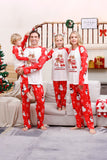 Sneeuwpop print rode kerst matching familie pyjama