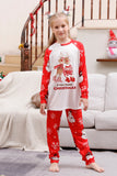 Sneeuwpop print rode kerst matching familie pyjama