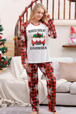 Kerst Red Print Familie Pyjama Sets