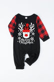 Rode Plaid Kerst Fmaily Print Pyjama Sets met Hond