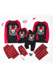 Rode Plaid Kerst Fmaily Print Pyjama Sets met Hond