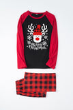 Rode Plaid Kerst Fmaily Print Pyjama Sets met Hond