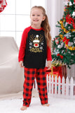 Rode Plaid Kerst Fmaily Print Pyjama Sets met Hond